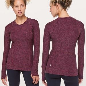 Lululemon‎ Cypress Kiss Long Sleeve Running Sweater Top Technical Size 6 Purple